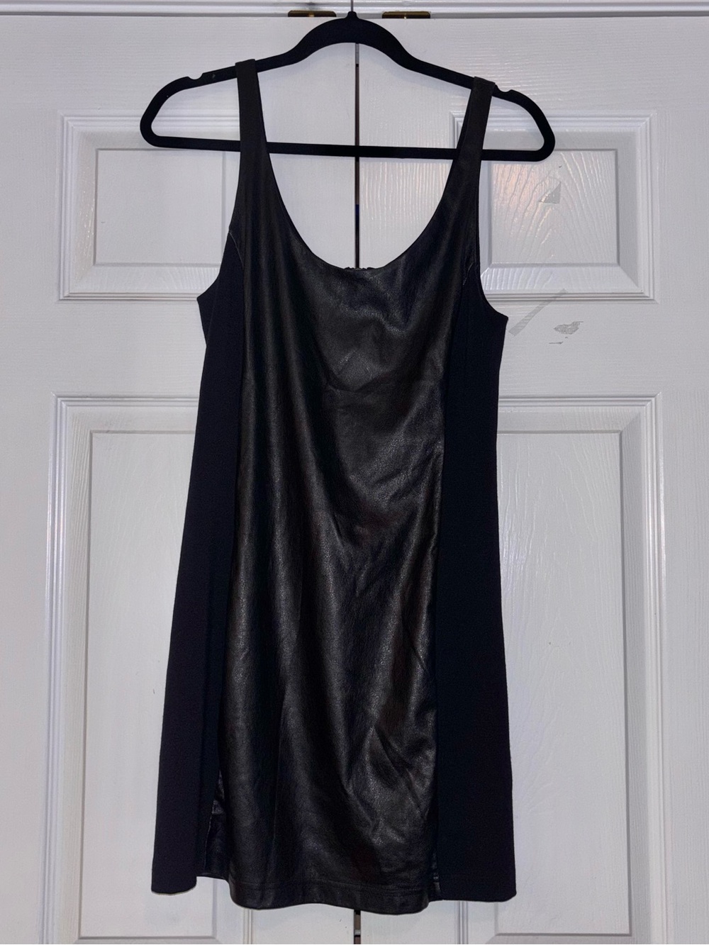 Free People Black Faux Leather Dress size Medium